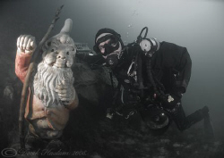 Mark with his buddy. Capernwray. S5PRO, 10.5mm. by Derek Haslam 